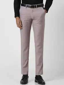 Van Heusen Men Slim Fit Mid-Rise Formal Trousers