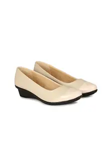FOOTSHEZ Women Pointed Toe Wedge Heel Pumps