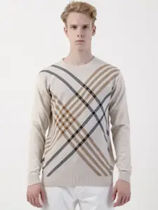 Albion By CnM Men Checked Cotton Pullover