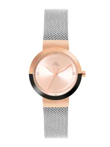 DressBerry Women Brass Dial & Straps Analogue Watch DB-SS24-12B