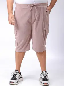 Hardsoda by The Indian Garage Co Men Plus Size Loose Fit High-Rise Shorts