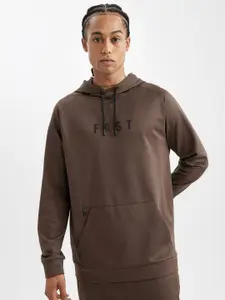 DeFacto Men Printed Hooded Pullover Sweaters