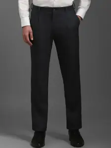Louis Philippe Men Mid-Rise Pleated Formal Trousers