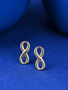 Clara 925 Sterling Silver Gold-Plated Riley Infinity Classic Studs