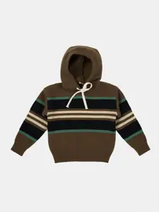 Albion By CnM Boys Striped Hooded Pullover Sweaters