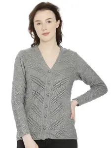 HAUTEMODA Women Cable Knit Woollen Cardigan Sweaters