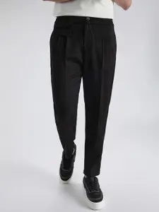 Banana Club Men Mid-Rise Pleated Relaxed Korean Trousers
