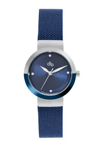 DressBerry Women Brass Dial & Straps Analogue Watch DB-SS24-12A-Blue