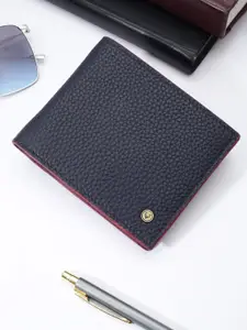 Allen Solly Men Textured Leather Two Fold Wallet