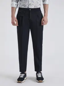Banana Club Men Mid-Rise Pleated Relaxed Korean Trousers