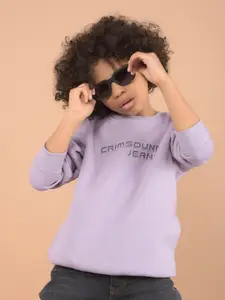 Crimsoune Club Boys Round Neck Printed Sweatshirt