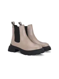 Delize Women Causal Round Toe Chelsea Boots