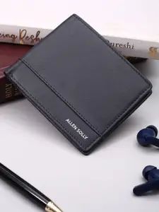 Allen Solly Men Textured Leather Two Fold Wallet