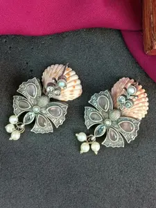 Efulgenz Rhodium-Plated Contemporary Crystal Antique Drop Earrings