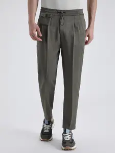 Banana Club Men Mid-Rise Pleated Relaxed Korean Trousers