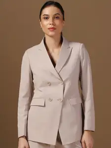 TAHVO Peaked Lapel Collar Double-Breasted Formal Blazer