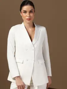 TAHVO Double-Breasted Peaked Lapel Collar Formal Blazer