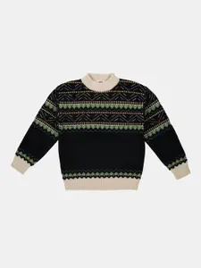 Albion By CnM Boys Printed Woollen Pullover Sweaters