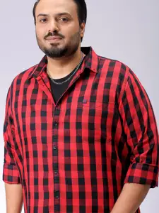 Hardsoda by The Indian Garage Co Plus Size Checked Casual Shirt
