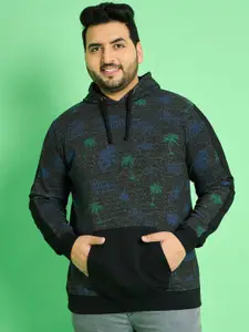 bigbanana Men Plus Size Printed Hooded Pullover Sweatshirt