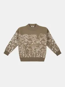 Albion By CnM Boys Abstract Printed Woollen Pullover