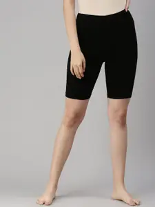 De Moza Women Slim Fit Mid-Rise Sports Shorts