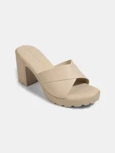 LEMON & PEPPER Women Open Back Block Sandals