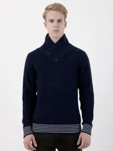 Albion By CnM Men Shawl Collar Ribbed Pullover Sweater