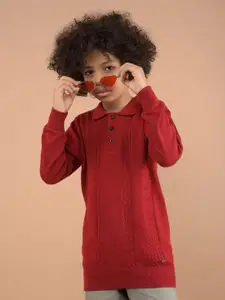 Crimsoune Club Boys Shirt Collar Pullover