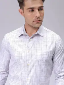 The Indian Garage Co. X Luxe Men Spread Collar Checked Cotton Slim Fit Formal Shirt