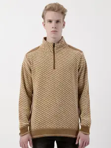 Albion By CnM Men Printed Cotton Pullover Sweater