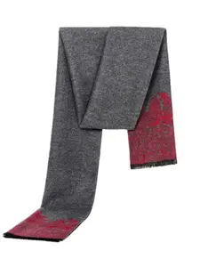 Alexvyan Women Printed Scarf Frayed Border Design Stylish Winter Scarves Soft Warm