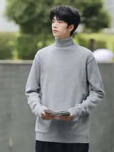 StyleCast x Revolte Men Turtle Neck Longline Pullover Sweater