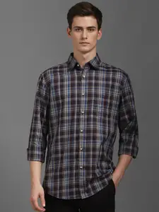 Louis Philippe Sport Men Slim Fit Opaque Checked Casual Shirt