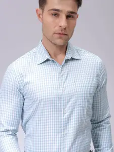 The Indian Garage Co. X Luxe Men Spread Collar Checked Cotton Slim Fit Formal Shirt