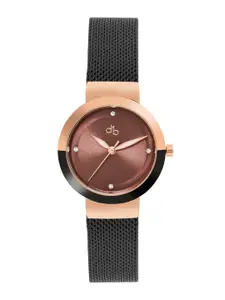 DressBerry Women Brass Dial & Straps Analogue Watch DB-SS24-12C
