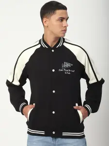 R&B Men Printed Varsity Jacket