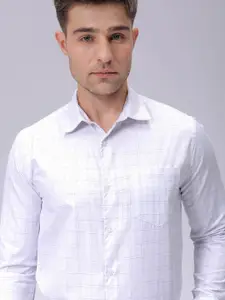 The Indian Garage Co. X Luxe Men Spread Collar Checked Cotton Slim Fit Formal Shirt