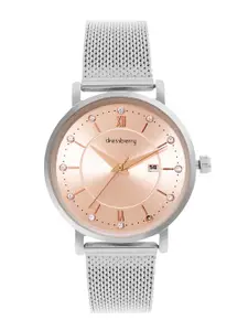 DressBerry Women Brass Dial & Straps Analogue Watch DB-SS21-12F