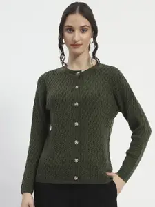 Madame Women Open Knit Cardigan Sweaters