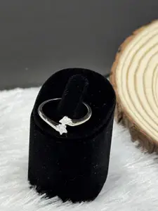 The Jewellery Tale Diamond Stone Studded Adjustable Band Finger Ring