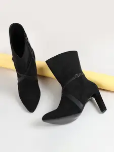 Ginger by Lifestyle Women Round Toe Mid-Top Block Heeled Regular Boots