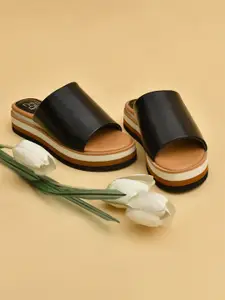 Zebba Women Multi Layered Open Toe Flatform Sandals