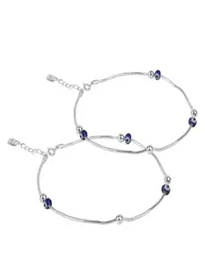 Paavni 92.5 Sterling Silver Anklets