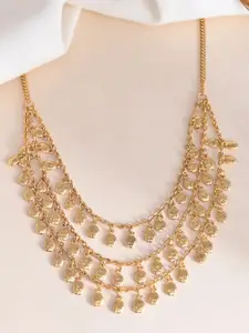 RICHEERA Gold-Plated Artificials Stones Antique Necklace