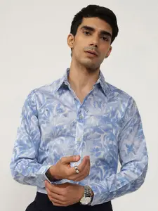 Andamen Premium Slim Fit Floral Printed Twill Weave Cotton Casual Shirt