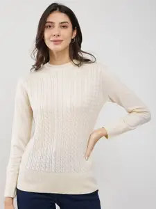 FableStreet Women Cable Knit Pullover