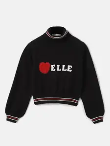 ELLE Girls Solid Turtle Neck Sweater