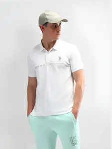 U.S. Polo Assn. Men Solid Slim Fit Polo T-shirt