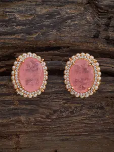 Kushal's Fashion Jewellery Gold-Plated Zircon Embellished Bridal Circular Studs